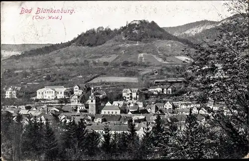 Ak Bad Blankenburg in Thüringen, Blick auf den Ort