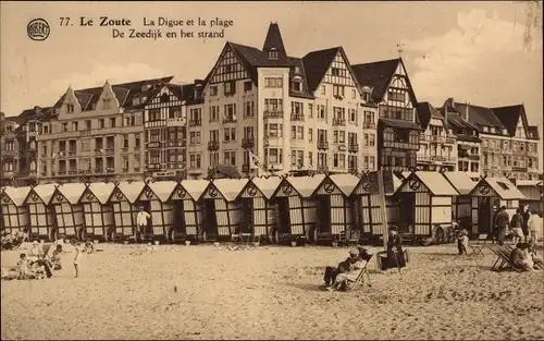 Ak Zoute Knokke Heist Westflandern, La Digue et la plage