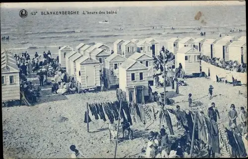 Ak Blankenberghe Blankenberge Westflandern, L'heure des bains