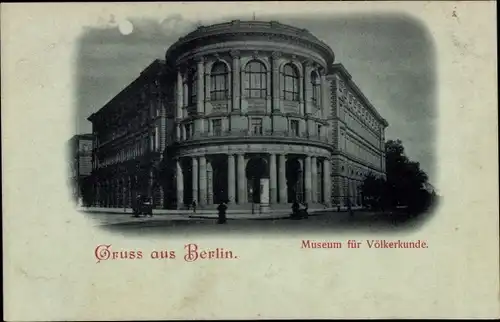 Mondschein Ak Berlin Mitte, Museum für Völkerkunde