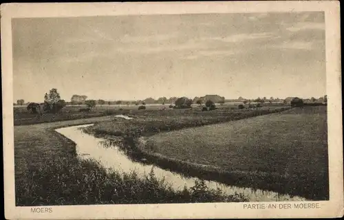 Ak Moers am Niederrhein, Partie an der Moerse