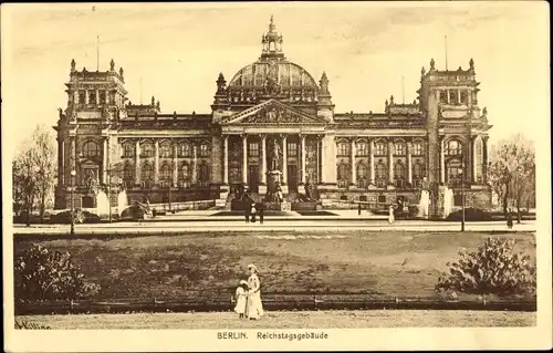 Künstler Ak Killian, Hermann, Berlin Tiergarten, Reichstagsgebäude