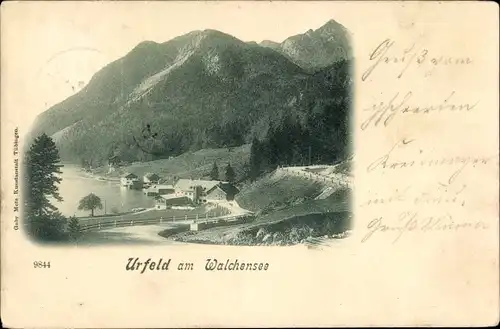 Ak Urfeld am Walchensee Kochel am See, Ortsansicht