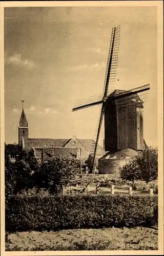 Ak Kapelle Zeeland Niederlande, Molen