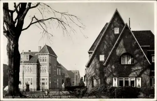 Ak Sassenheim Südholland, Gezicht uit het Gemeentepark