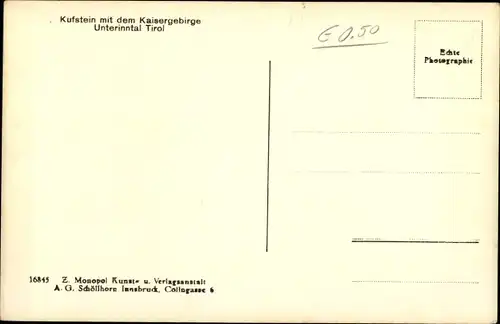 Ak Kufstein in Tirol, Ort im Unterinntal