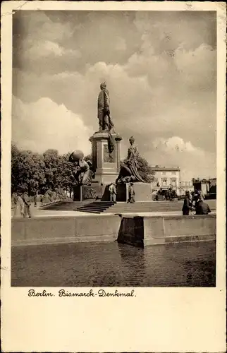 Ak Berlin Tiergarten, Bismarck Denkmal