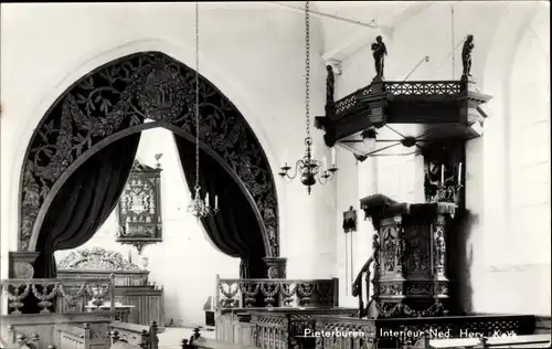 Ak Pieterburen Groningen Niederlande, Interieur Ned. Herv. Kerk