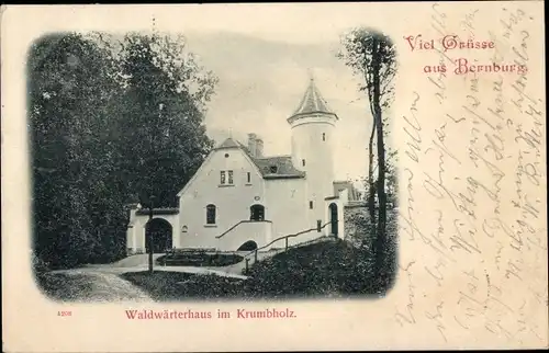 Ak Bernburg an der Saale, Waldwärterhaus im Krumbholz
