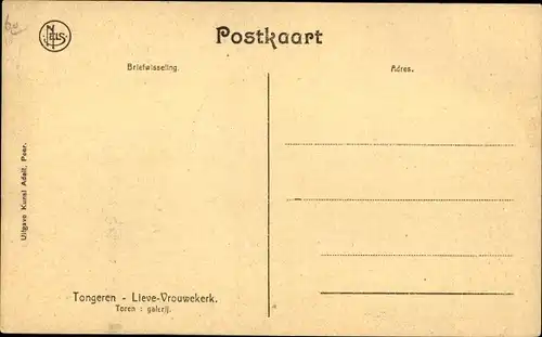 Ak Tongres Tongeren Flandern Limburg, Lieve Vrouwekerk