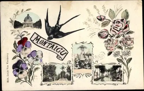 Ak Montaigu Scherpenheuvel Flämisch Brabant, Basilique Notre-Dame, Kanal