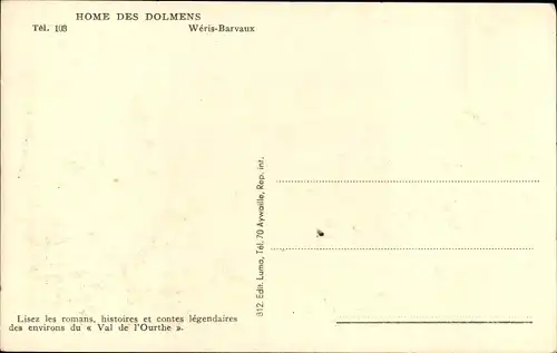 Ak Wéris Durbuy Wallonien Luxemburg, Monument megalithique