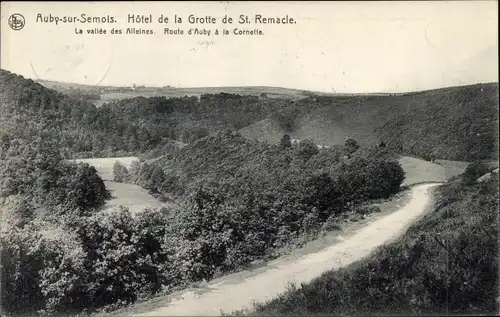Ak Auby sur Semois Wallonien Luxemburg, Route d'Auby a la Cornette
