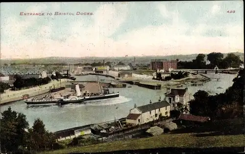 Ak Bristol South West England, Harbour, Bristol Docks, Dampfer