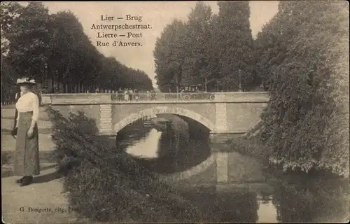 Ak Lier Lierre Flandern Antwerpen, Brug Antwerpschestraat