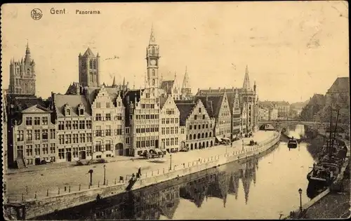 Ak Gand Gent Ostflandern, Panorama