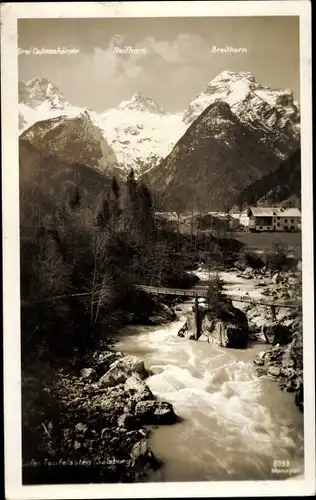 Ak Salzburg in Österreich, Teufelssteg, Breithorn, Reifhorn