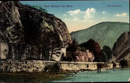 Ak Bad Münster am Stein Bad Kreuznach an der Nahe, Am Felseneck