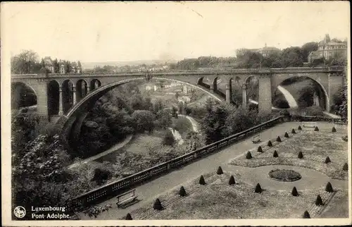 Ak Luxemburg Luxembourg, Pont Adolphe