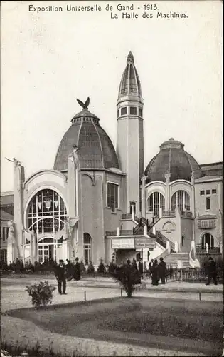 Ak Gand Gent Ostflandern, Exposition Universelle 1913, La Halle des Machines