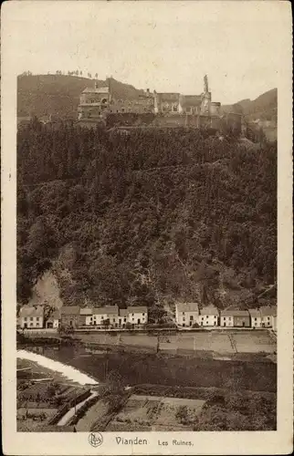 Ak Vianden Luxemburg, Les Ruines