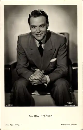 Ak Schauspieler Gustav Fröhlich, Anzug, Portrait