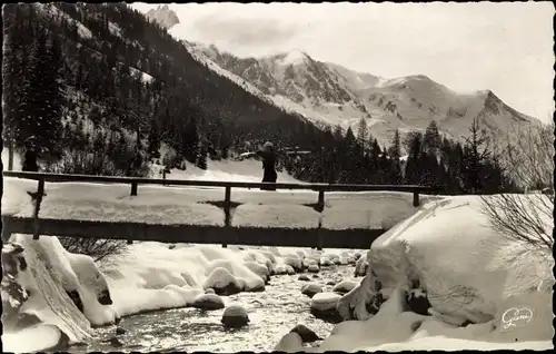 Ak Chamonix Mont Blanc Haute Savoie, Vue vers le Mont Blanc