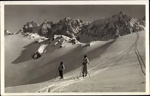 Ak Chamonix Mont Blanc Haute Savoie, Pistes du Brevent et les Aiguilles