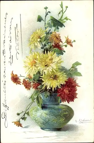 Künstler Litho Klein, Catharina, Blumen in Vase