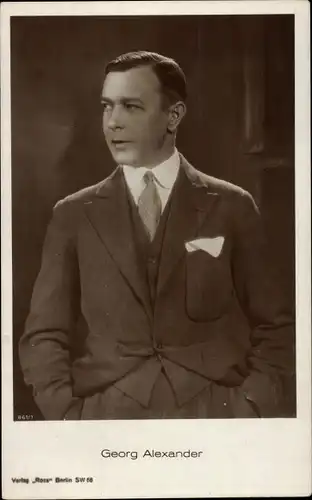 Ak Schauspieler Georg Alexander, Portrait, Ross Verlag A 861/1