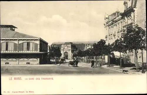 Ak Le Mans Sarthe, la gare des tramways