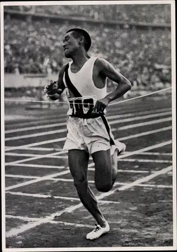 Sammelbild Olympia 1936, Japanischer Marathonläufer Kitei Son