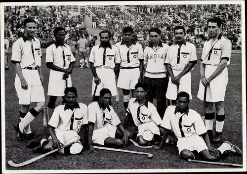 Sammelbild Olympia 1936, Indische Hockeymannschaft