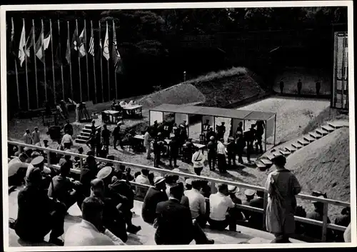 Sammelbild Olympia 1936, Schießstände in Ruhleben, Pistolenschießen, Moderner Fünfkampf