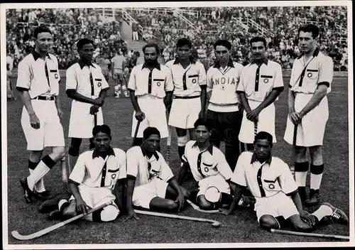 Sammelbild Olympia 1936, Indische Hockeymannschaft