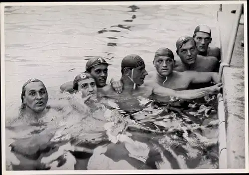 Sammelbild Olympia 1936, Ungarische Wasserballmannschaft