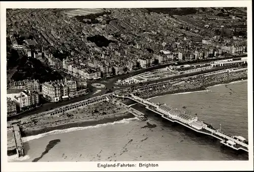 Foto Brighton South East England, Zeppelin Englandfahrten, Strand