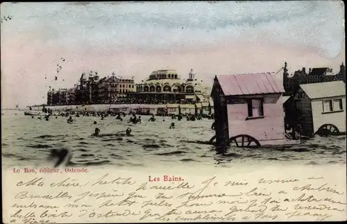 Ak Oostende Ostende Westflandern, Les bains