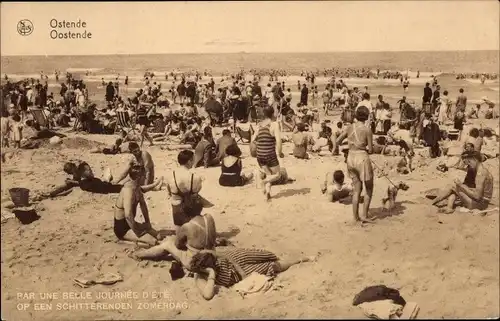 Ak Oostende Ostende Westflandern, Par une belle Journee d'ete