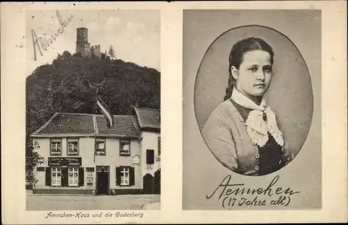 Ak Bad Godesberg Bonn, Godesburg, Aennchen Haus, Portrait 17 Jahre alt