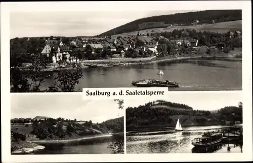 Ak Saalburg in Thüringen, Saaletalsperre, Ortsansicht