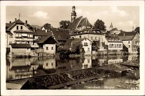 Ak Gernsbach im Murgtal Schwarzwald, Ortsansicht