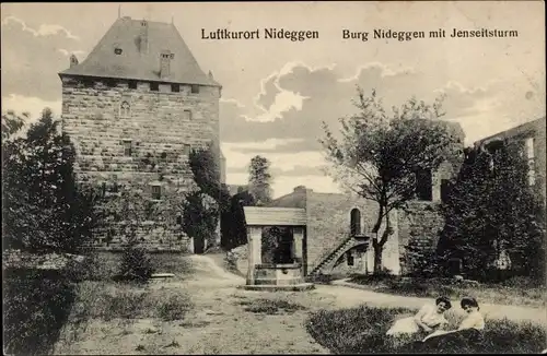 Ak Nideggen in der Eifel, Burg Nideggen mit Jenseitsturm