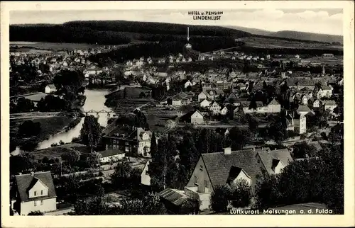 Ak Melsungen in Hessen, Panorama, Hotel und Pension Lindenlust