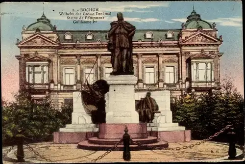 Ak Bochum im Ruhrgebiet, Wilhelm der Große Denkmal