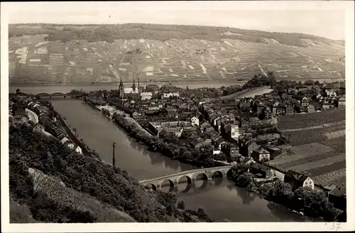 Ak Bingen am Rhein, Blick auf Nahe und Niederwald