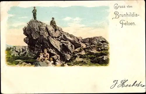 Ak Schmitten im Taunus Hessen, Brunhildis-Felsen