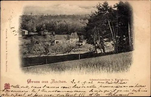 Ak Aachen in Nordrhein Westfalen, Adamshäuschen und Karlshöhe