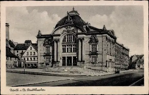 Ak Fürth in Mittelfranken Bayern, Stadttheater