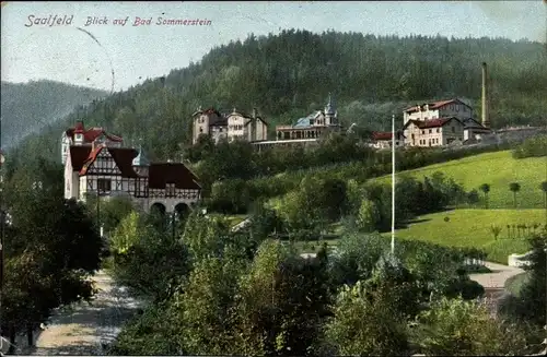 Ak Saalfeld in Thüringen, Blick auf Bad Sommerstein